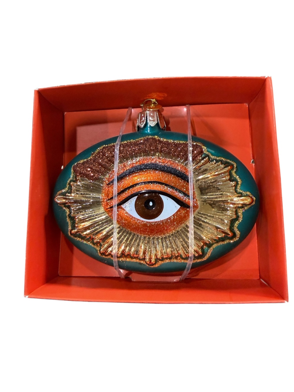 John Derian Green and Gold Decorative Eye Ornament - Home Accents